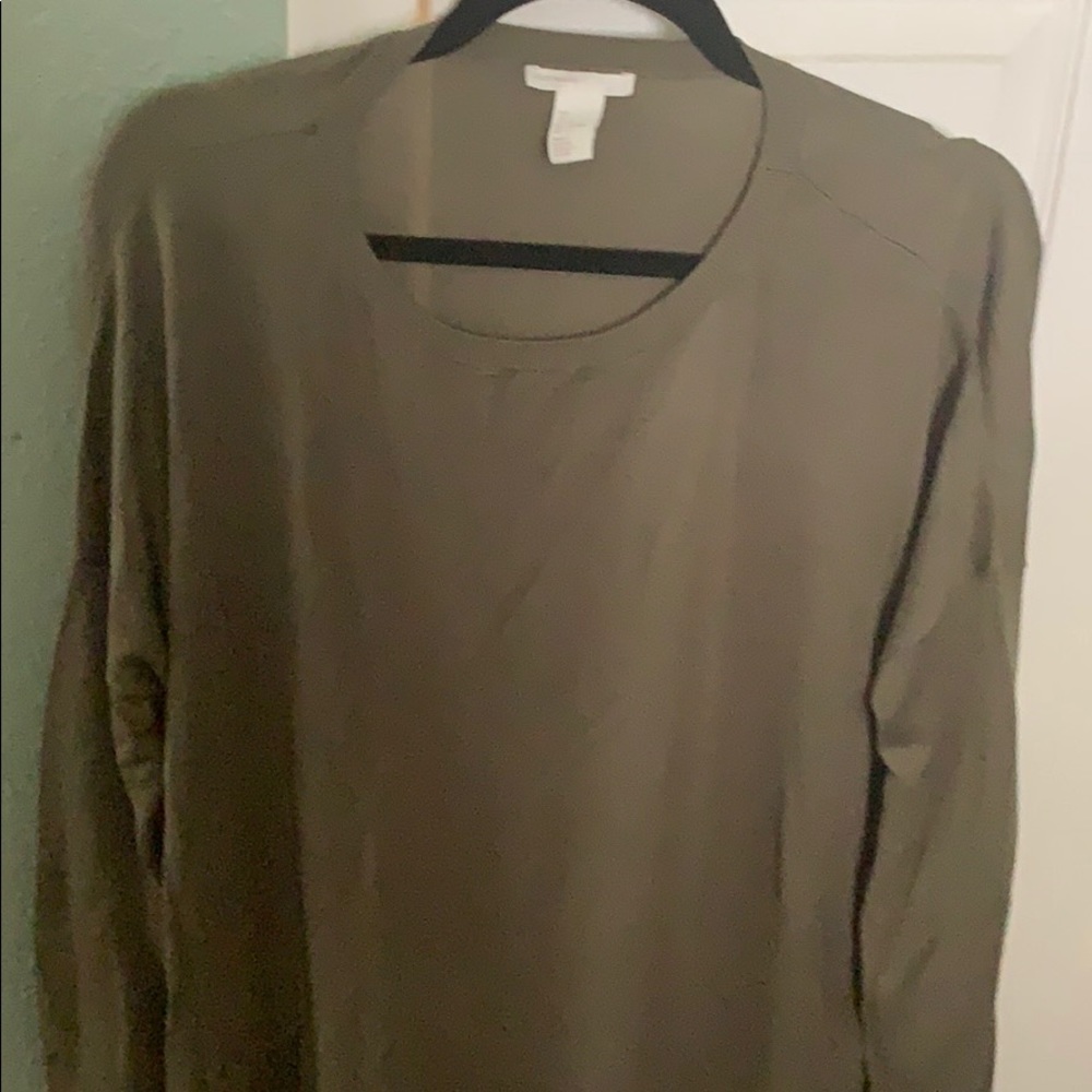 H&M basic green tunic/sweater